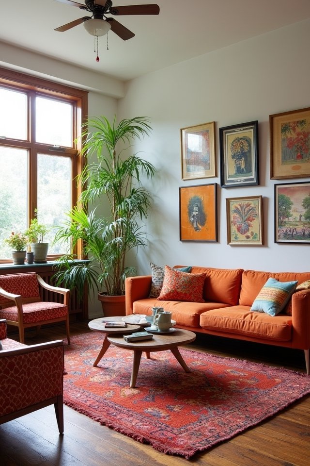 eclectic style living room