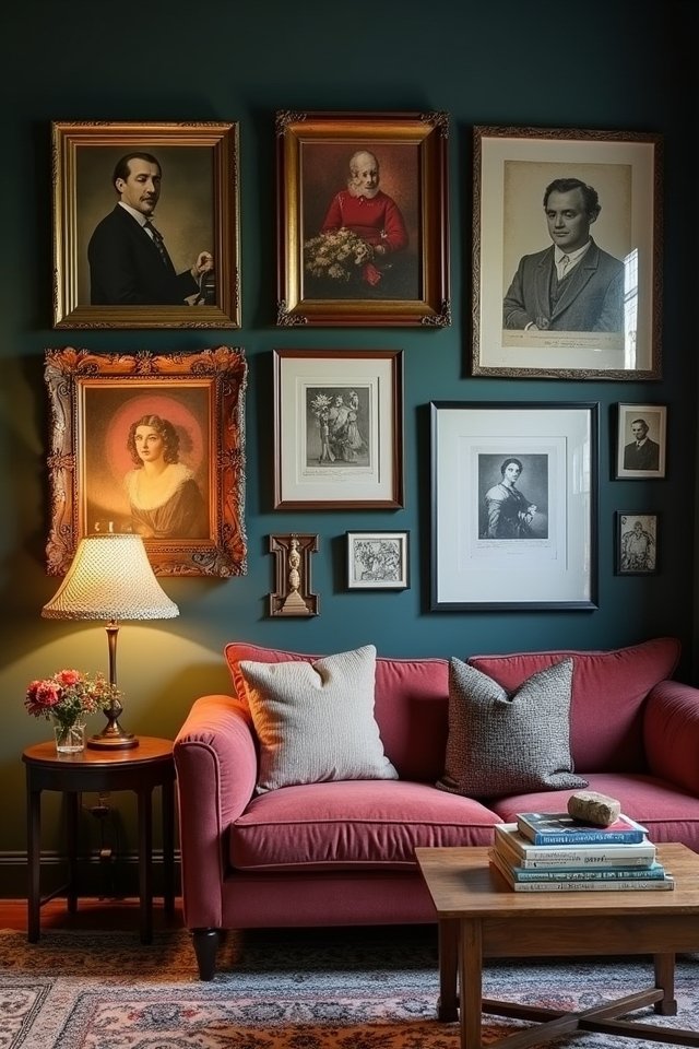 eclectic vintage art gallery