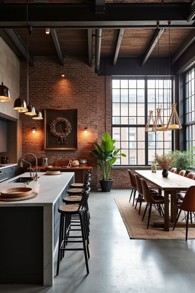 edgy industrial kitchen elegance