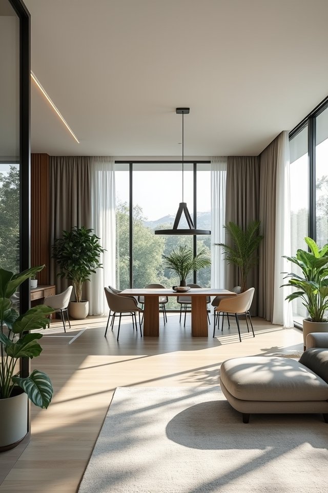 elegant airy glass partitions