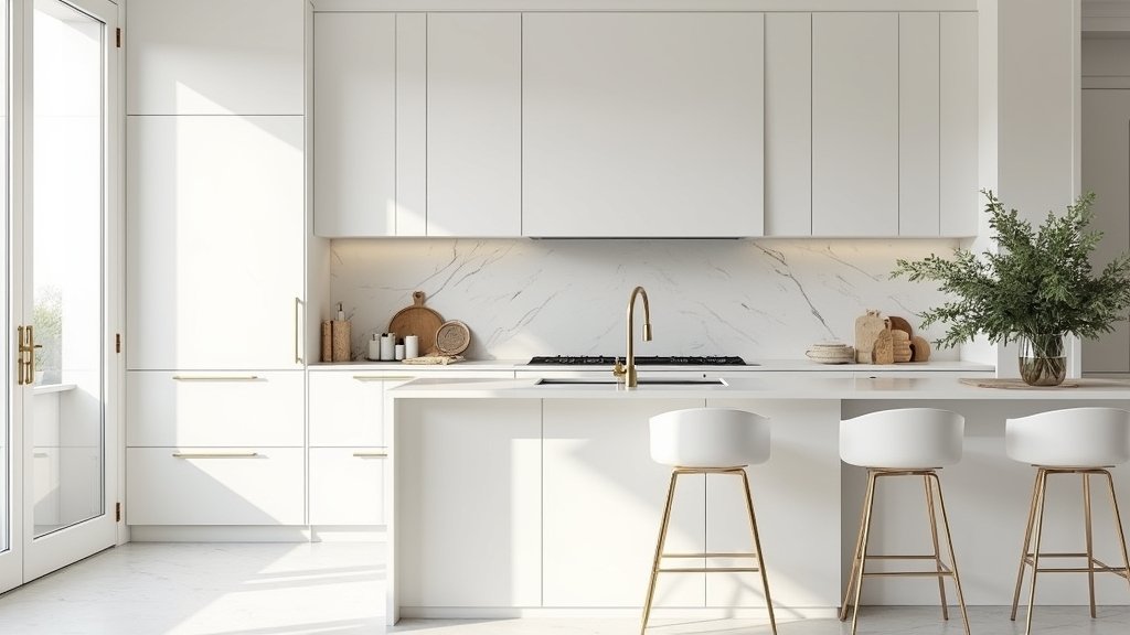 elegant all white kitchens