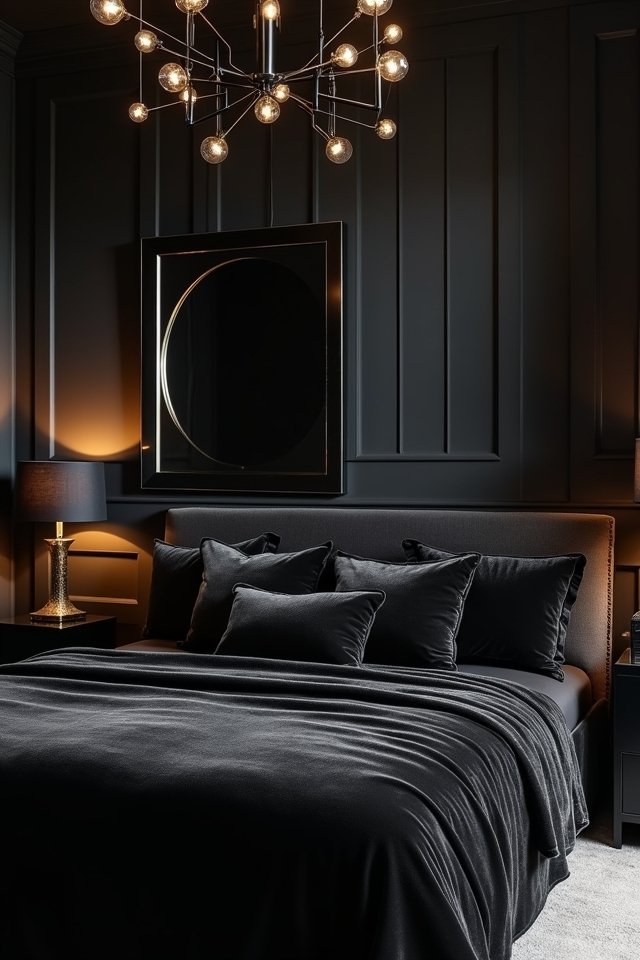 elegant black accessory accents