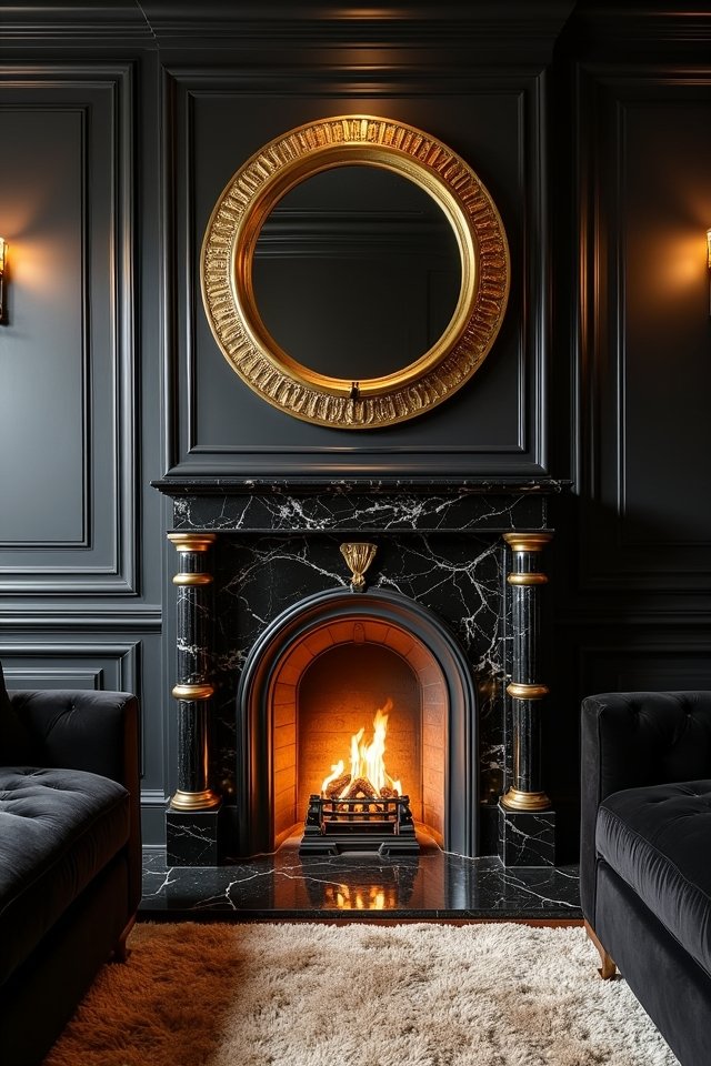 elegant black and gold