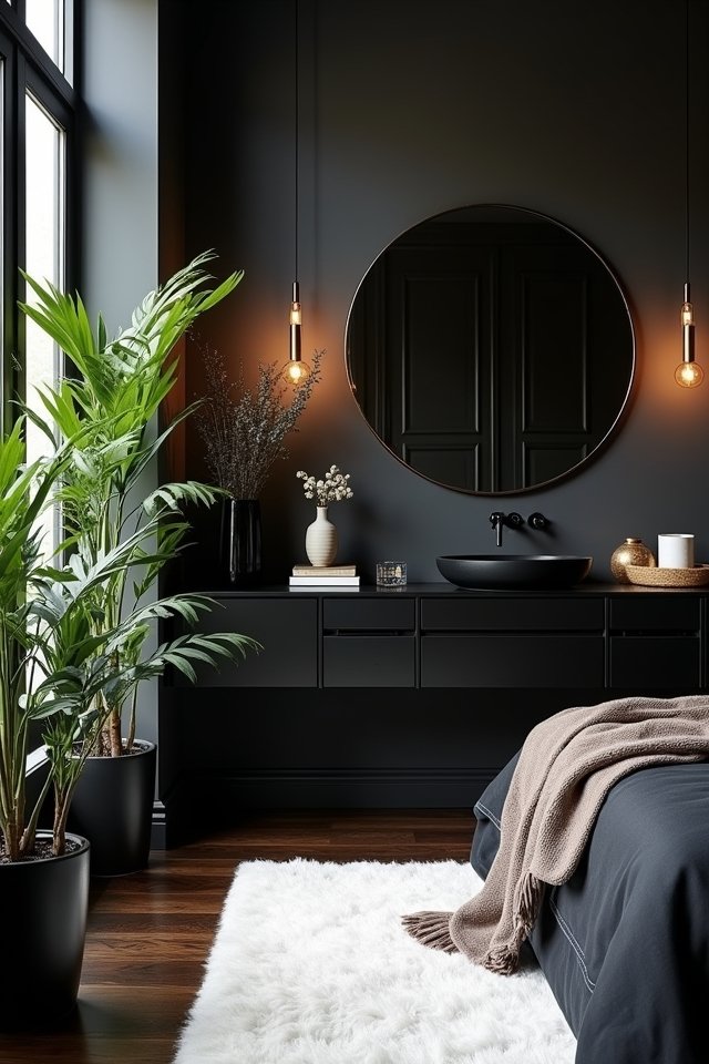 elegant black vanity oasis