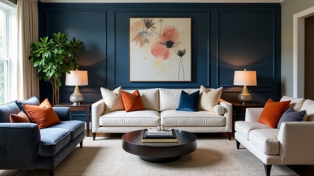 elegant blue walls decor