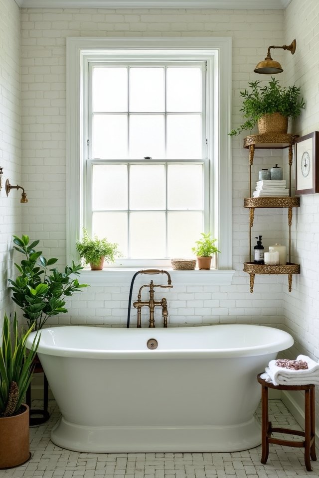 elegant brass shower caddies
