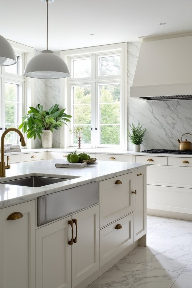elegant classic white marble