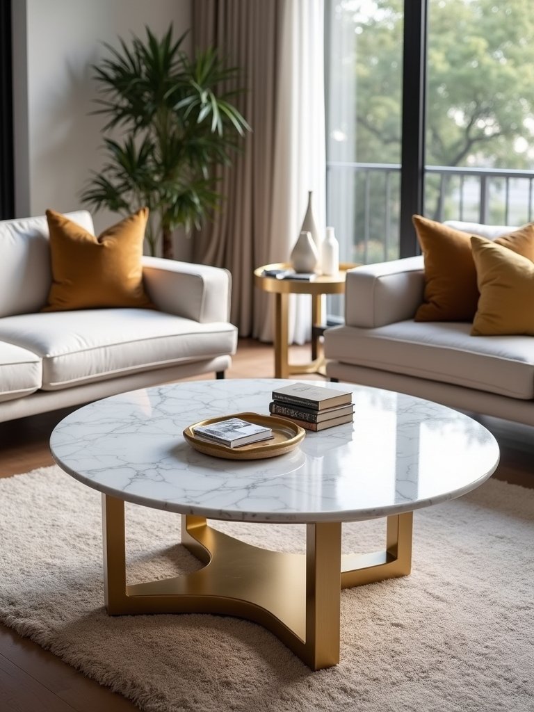 elegant contemporary marble tables