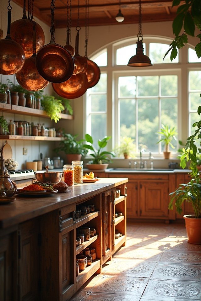 elegant copper kitchen utensils