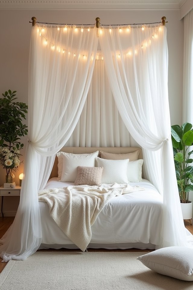 elegant cozy canopy bed