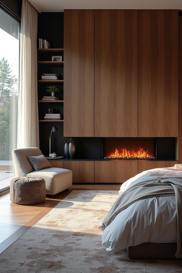 elegant cozy fireplace ambiance