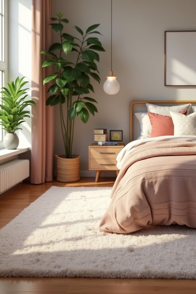 elegant cozy layered rugs
