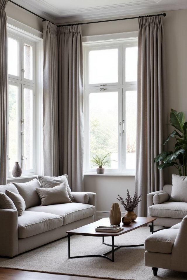 elegant cozy window drapes