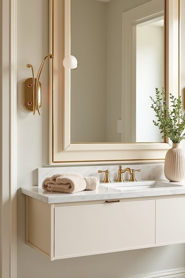 elegant cream framed mirrors