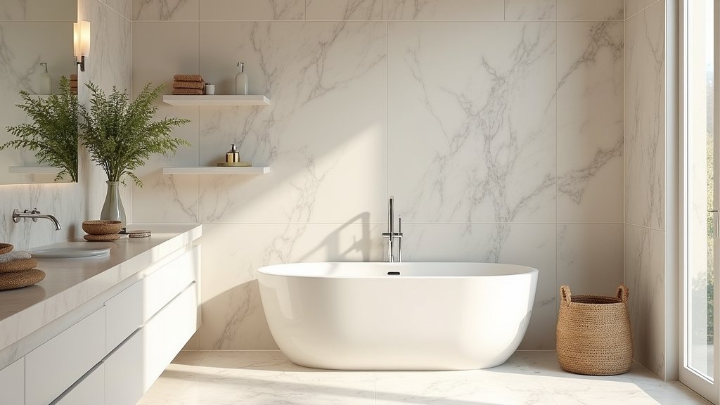 elegant cream marble bathrooms