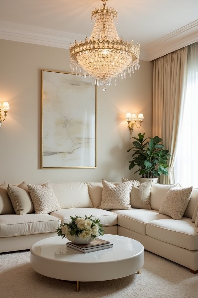elegant cream toned lighting