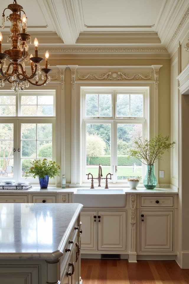 elegant crown molding details
