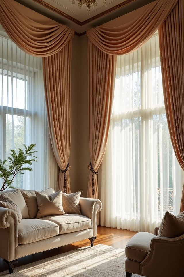 elegant curtain tie backs