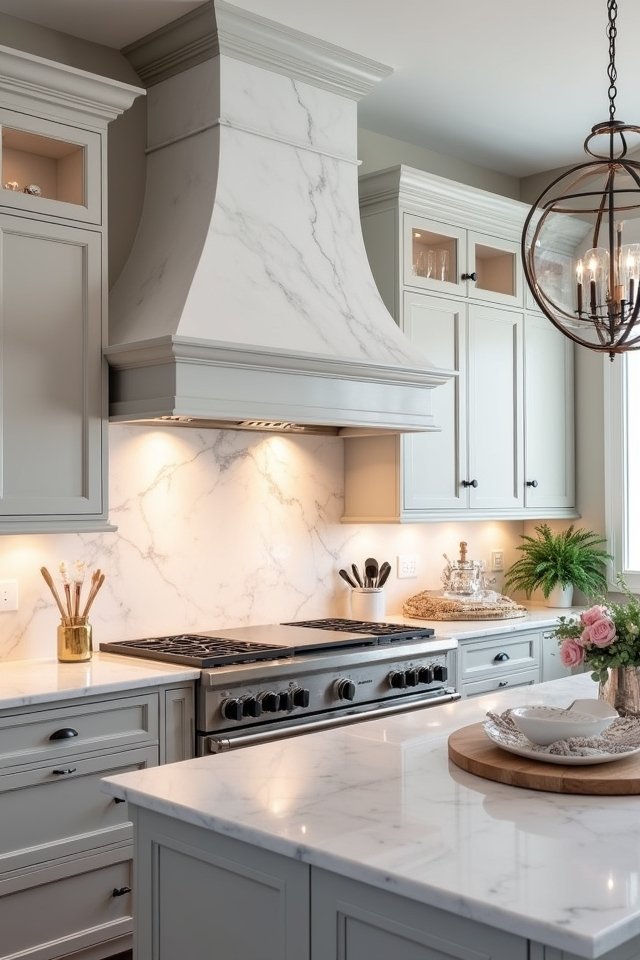 elegant custom marble hood