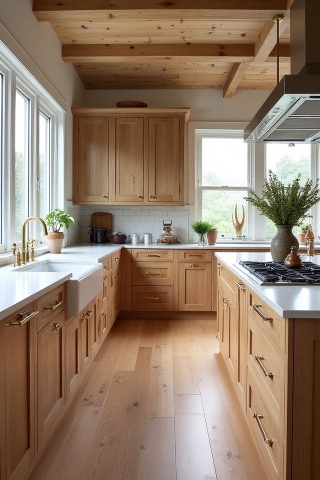 elegant custom oak cabinets