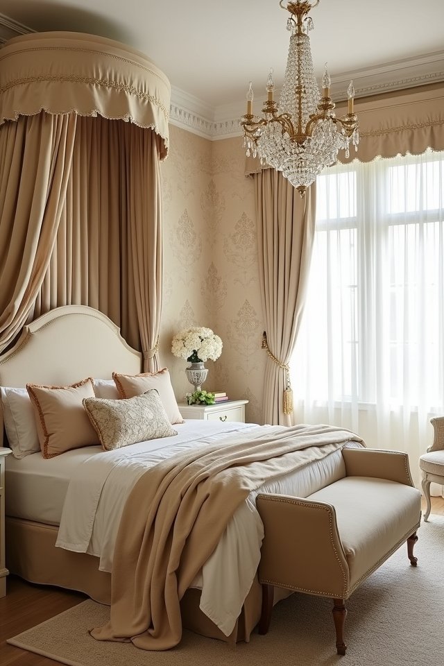 elegant damask bedroom transformation