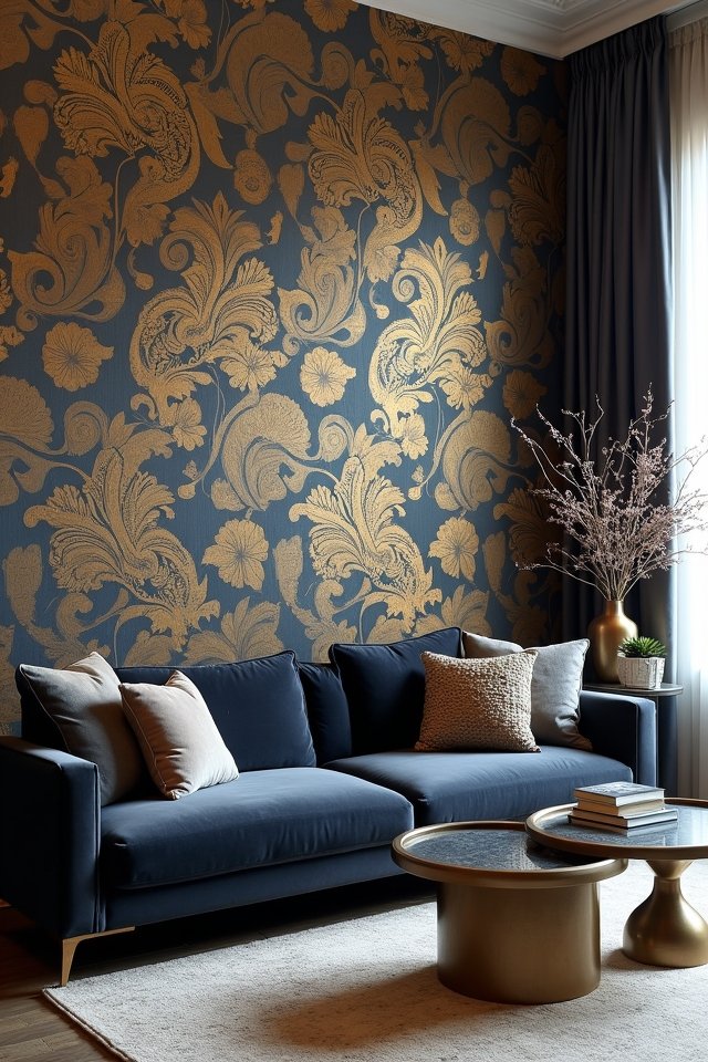 elegant damask wallpaper ideas