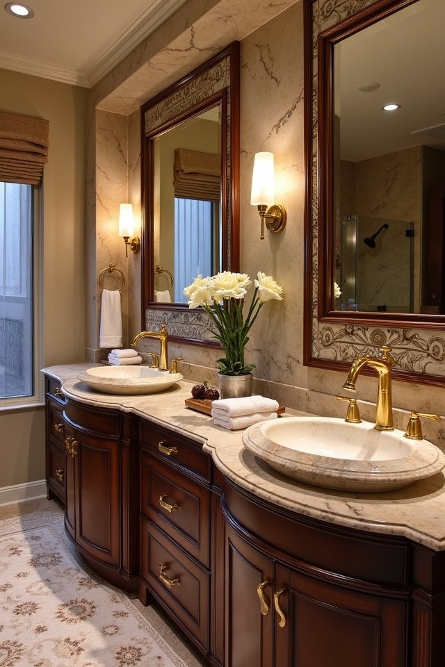 elegant dual sink sanctuary
