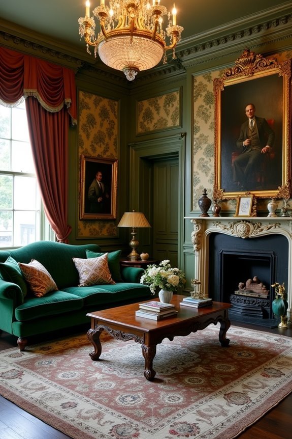 elegant edwardian living room