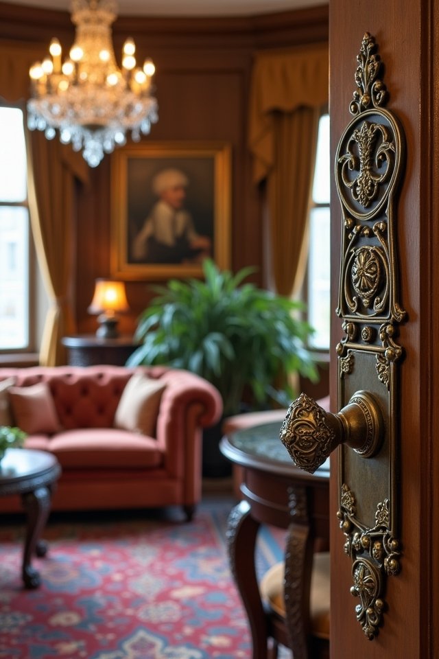 elegant filigree hardware accents