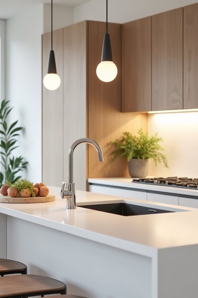 elegant fixtures enhance kitchens