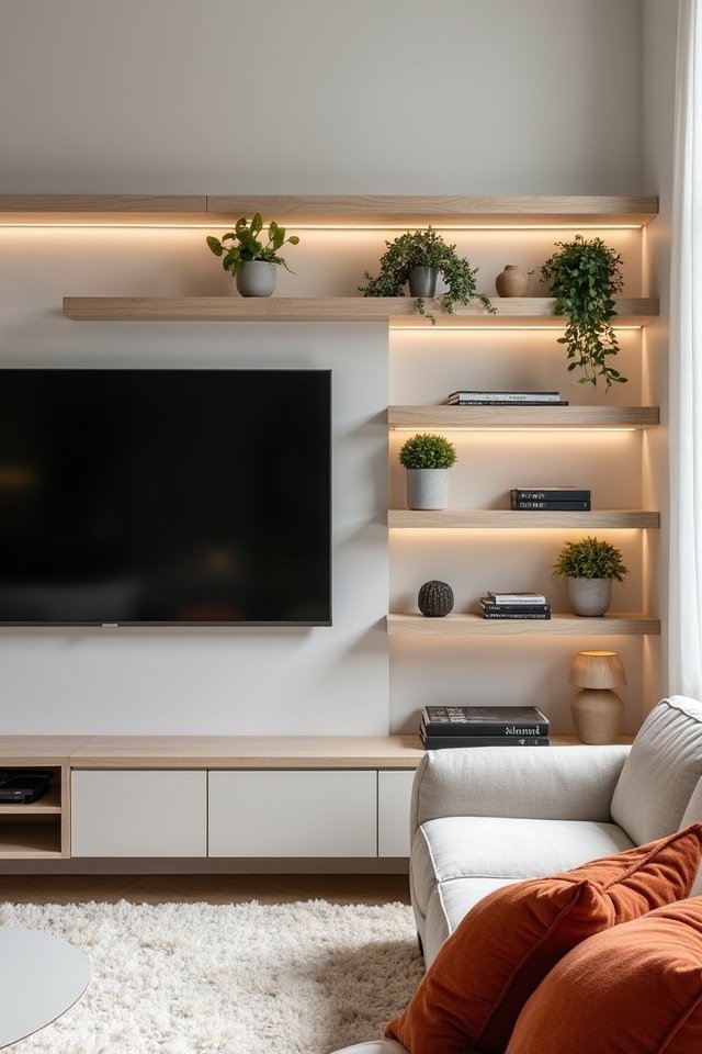 elegant floating shelf design