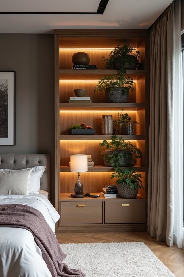 elegant functional open shelving