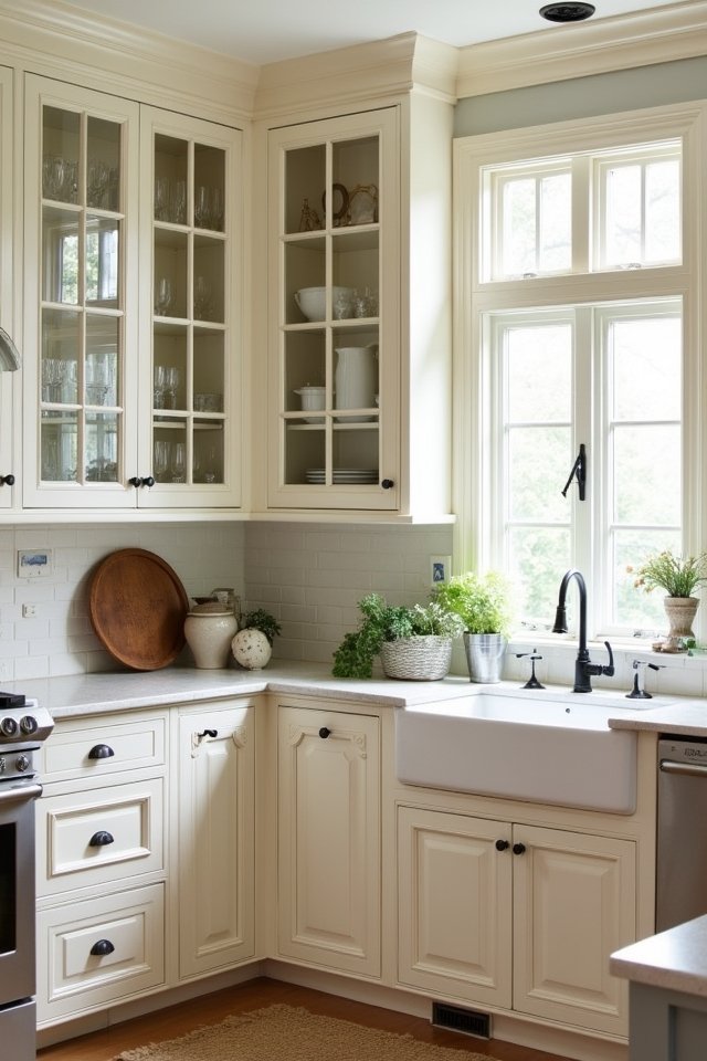 elegant glass front cabinets showcase