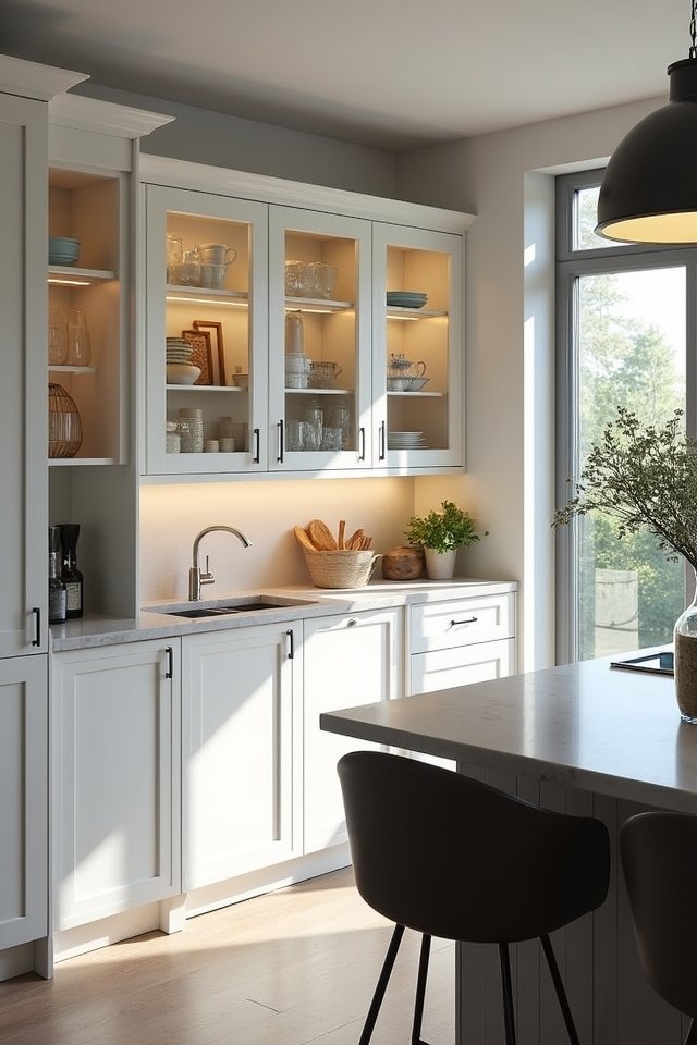 elegant glass front cabinets tips