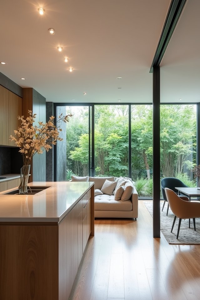 elegant glass kitchen partitions