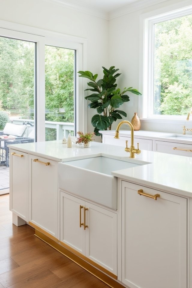 elegant gold accents kitchen