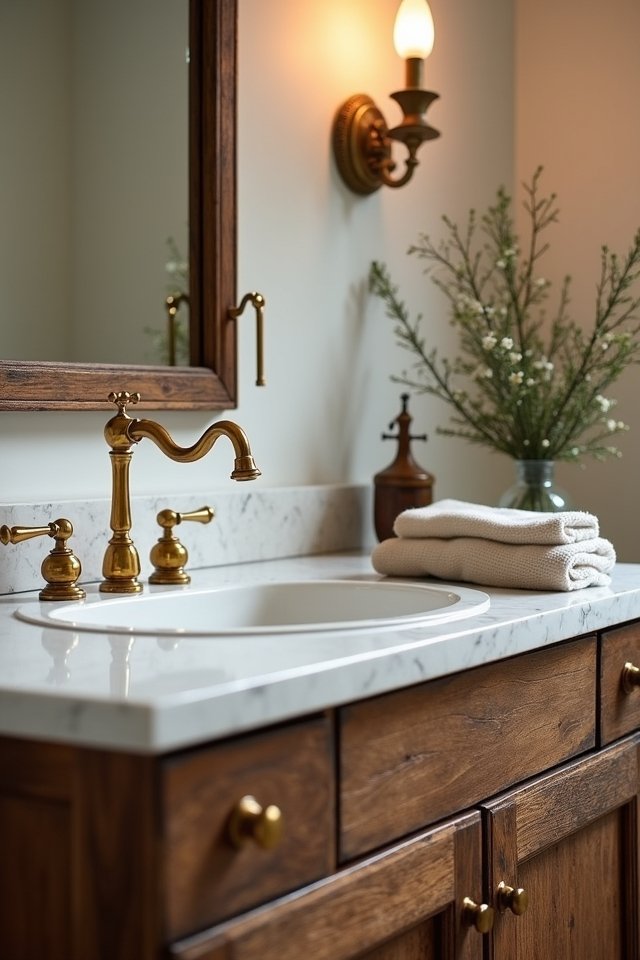elegant gold bathroom fixtures