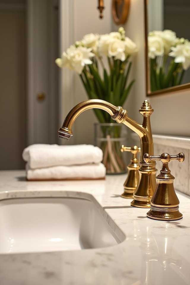 elegant gold faucet luxury