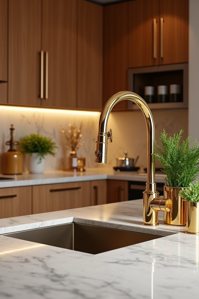 elegant gold faucet upgrade