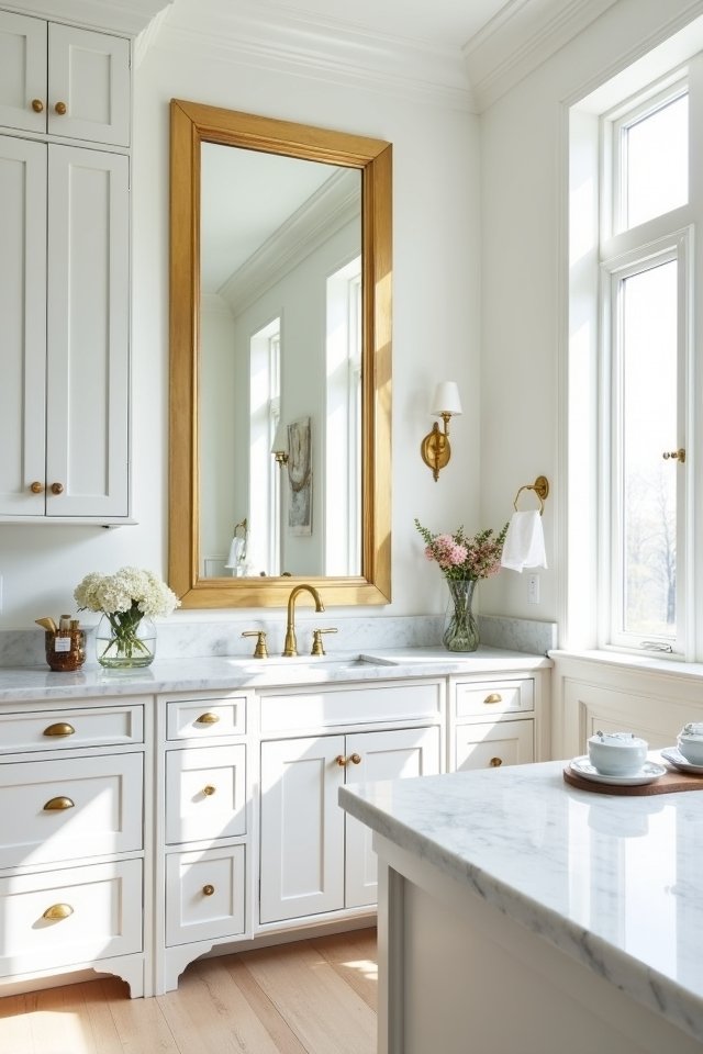 elegant gold framed mirror