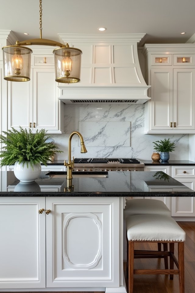 elegant gold kitchen accents