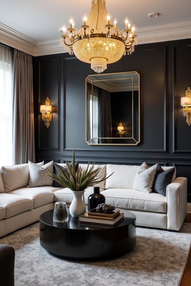 elegant gold lighting accents