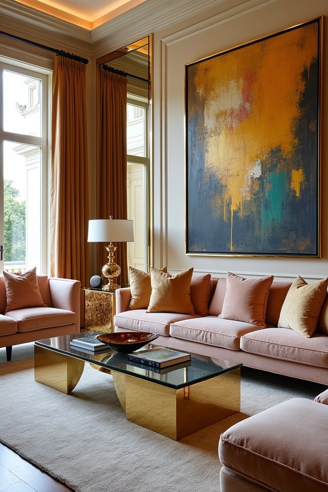 elegant gold meets contemporary