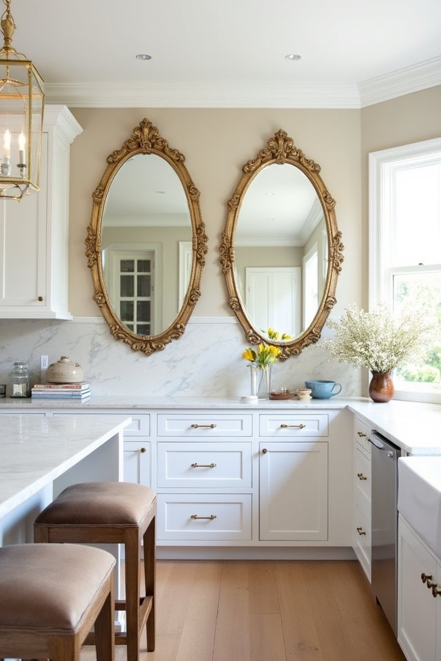 elegant gold mirror accents