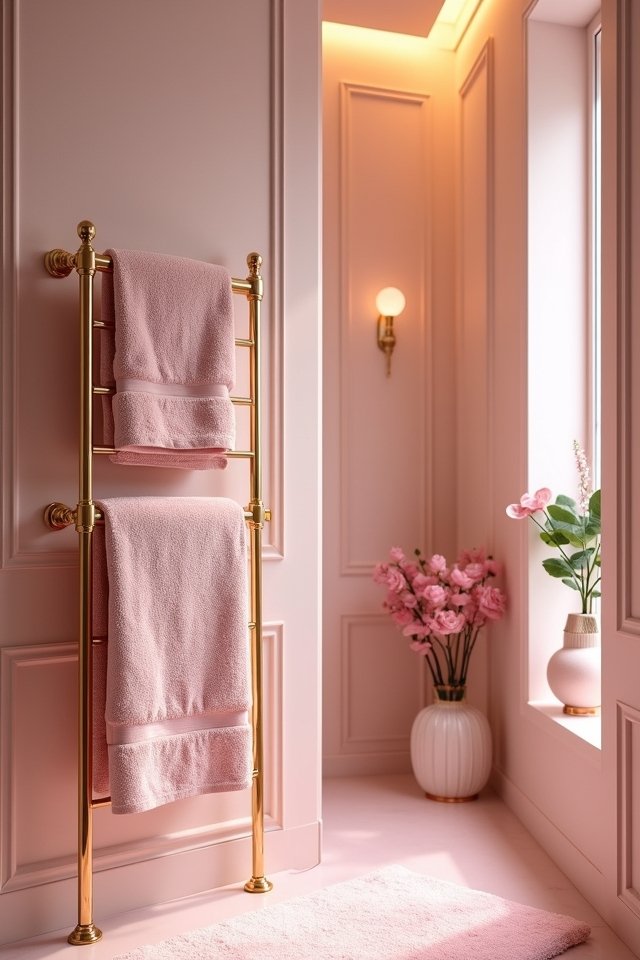 elegant gold towel rack