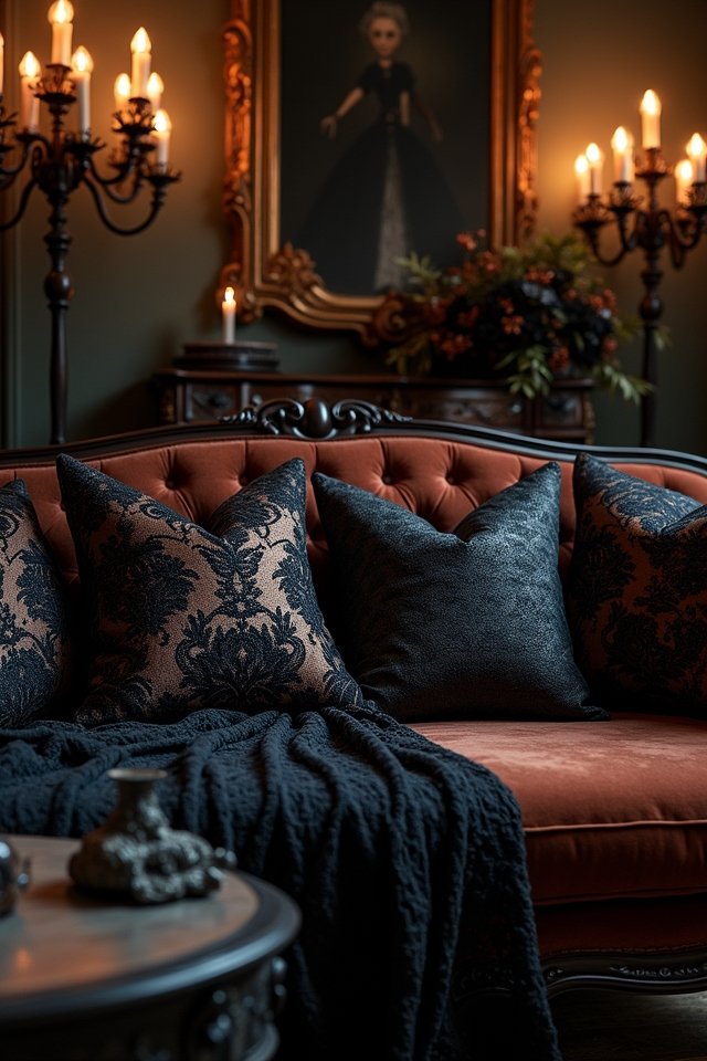 elegant gothic lace pillows