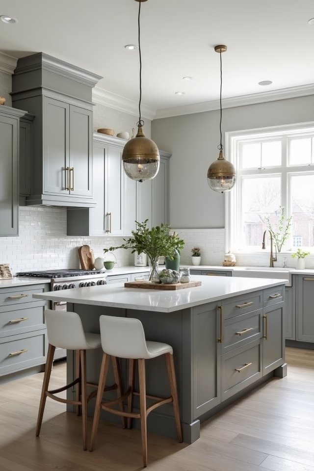 elegant gray kitchen oasis