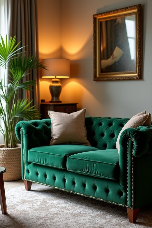 elegant green velvet charm