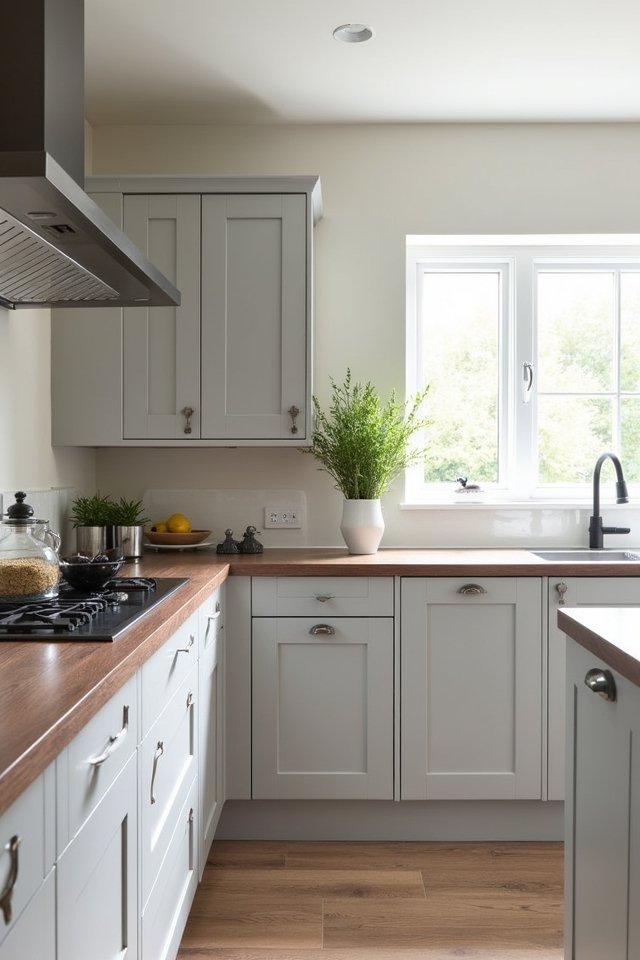 elegant grey and walnut