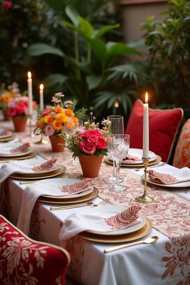 elegant henna inspired table settings